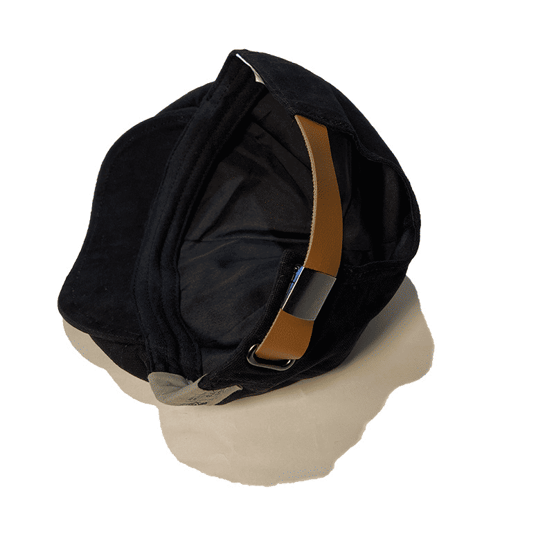 Classic British Western Style Ivy Cap Black Peaked Beret for Men & Women