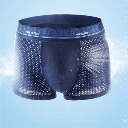 4-Pack Men's Ice Silk Boxer Briefs - Breathable Mesh Summer Underwear