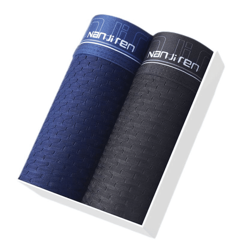 4-Pack Men's Ice Silk Boxer Briefs - Breathable Mesh Summer Underwear