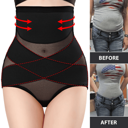 Premium Women's High Waist Tummy Control Body Shaper Panties, Slimming Lingerie
