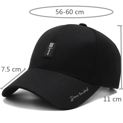 Men's Premium Adjustable Polyester Baseball Cap: Wide Brim, Breathable, Stylish, Outdoor
