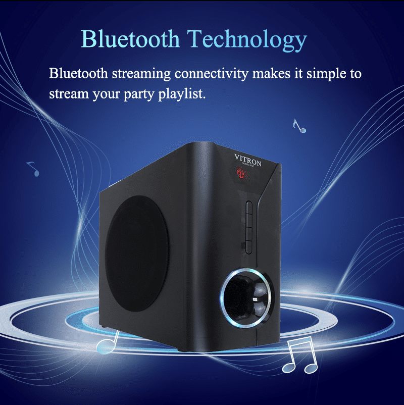 Vitron 9000W Bluetooth Soundbar 2.1CH Multimedia Woofer System V527