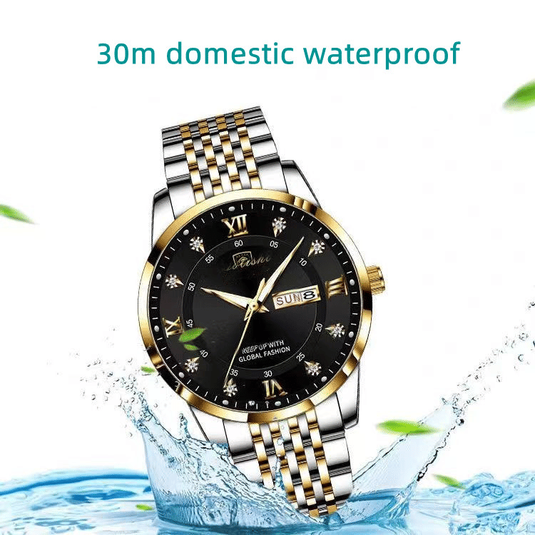 POEDAGAR Men's Waterproof Luminous Quartz Business Watch: Ultra-thin, Calendar, Top Brand