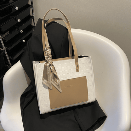 Women's Fashionable Large Capacity Shoulder Messenger Tote Bag - Casual Everyday Handbag