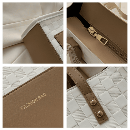 Women's Fashionable Large Capacity Shoulder Messenger Tote Bag - Casual Everyday Handbag