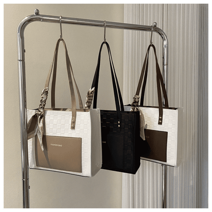 Stylish Khaki Women's Shoulder Bag Messenger Tote - Large Capacity Handbag