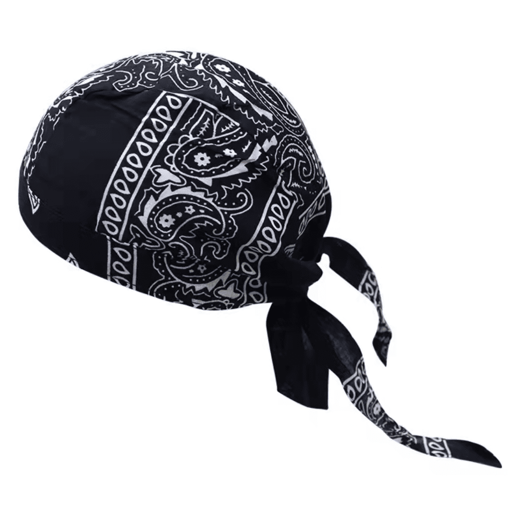 Premium Cotton Print Hip-Hop Durag Headscarf – Unisex Outdoor Riding Pirate Hat