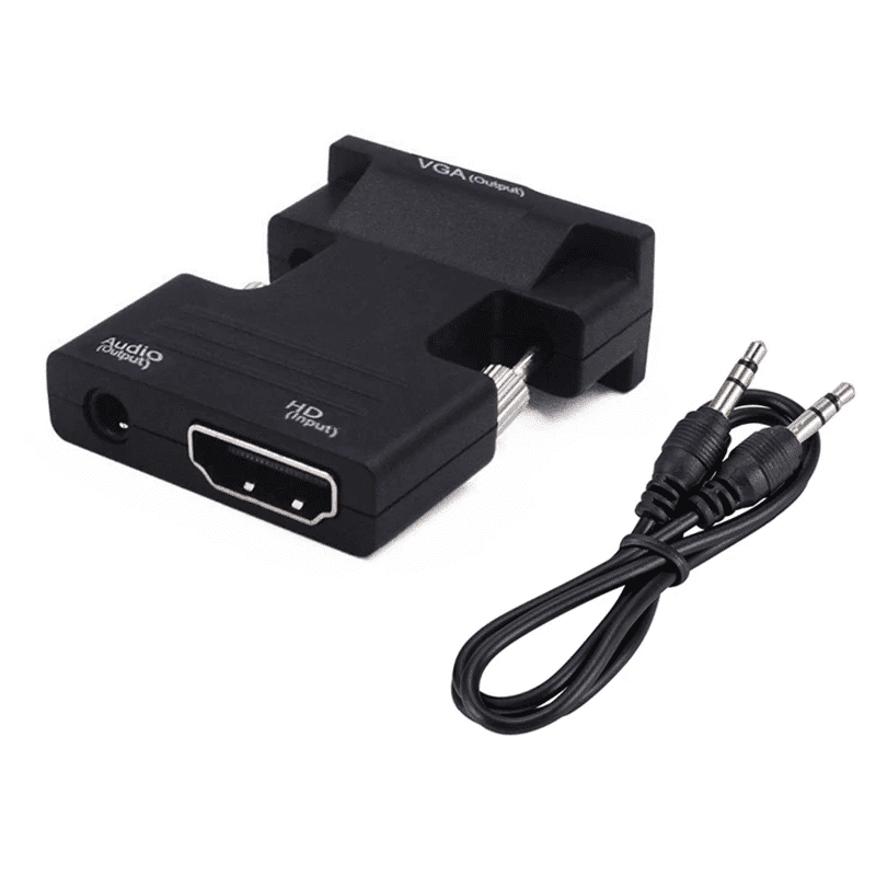 Premium 1080P HDMI to VGA Converter with 3.5mm Audio for PS4 PC Laptop TV