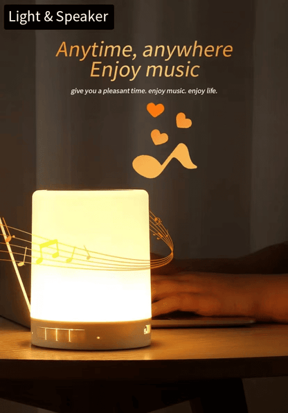 K26 Intelligent Wake-up Light, Touch Control Alarm Clock, White Noise LED Bluetooth Speaker