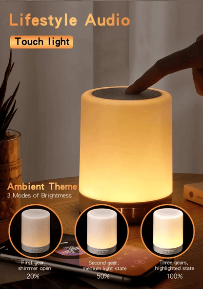 K26 Intelligent Wake-up Light, Touch Control Alarm Clock, White Noise LED Bluetooth Speaker