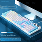 Luminous Wired Gaming Keyboard: Mechanical Feel, Ergonomic Design for Desktop & Laptop