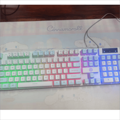 Luminous Wired Gaming Keyboard: Mechanical Feel, Ergonomic Design for Desktop & Laptop