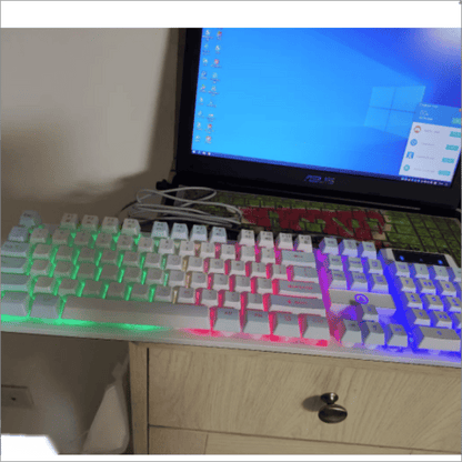 Luminous Wired Gaming Keyboard: Mechanical Feel, Ergonomic Design for Desktop & Laptop