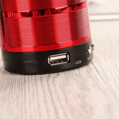 Portable Metallic Mini Bluetooth Speaker, Wireless Hands-Free, USB, FM Radio
