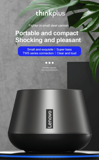 Lenovo Thinkplus K3 Pro Wireless Speaker: BT 5.0, HD Calls, Deep Bass, 1200mAh Battery Portable