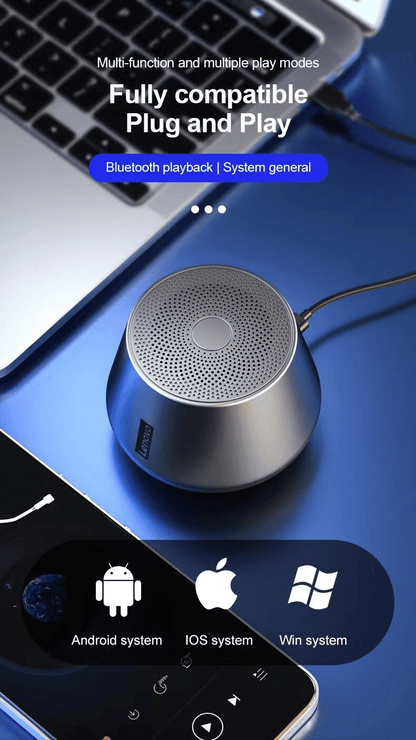 Lenovo Thinkplus K3 Pro Wireless Speaker: BT 5.0, HD Calls, Deep Bass, 1200mAh Battery Portable