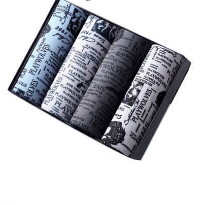 Men's Printed Seamless Mid-Rise Breathable Boxer Briefs - Ultimate Comfort