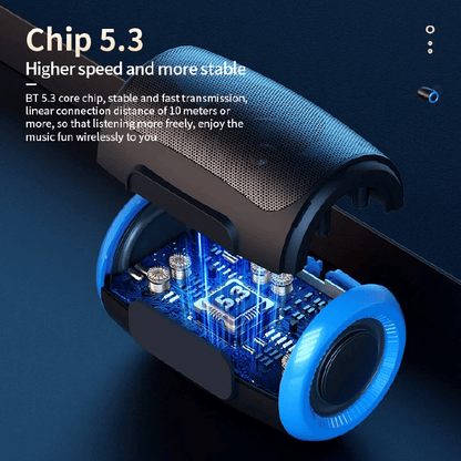 Portable TWS Bluetooth Speaker: Long-Life Battery, Powerful Stereo Sound, Compact Design