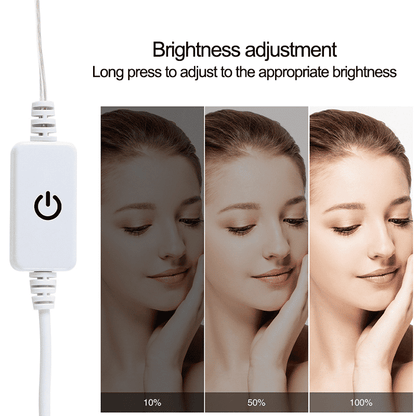 Adjustable 10 LED Vanity Mirror Lights: 3-Color USB Dressing Table Fill Light