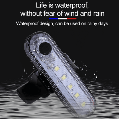 USB Rechargeable Bicycle Headlight Taillight Set - Waterproof LED Cycling Safety Light