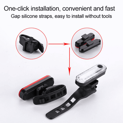 USB Rechargeable Bicycle Headlight Taillight Set - Waterproof LED Cycling Safety Light