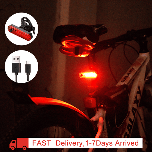 USB Rechargeable Bicycle Headlight Taillight Set - Waterproof LED Cycling Safety Light