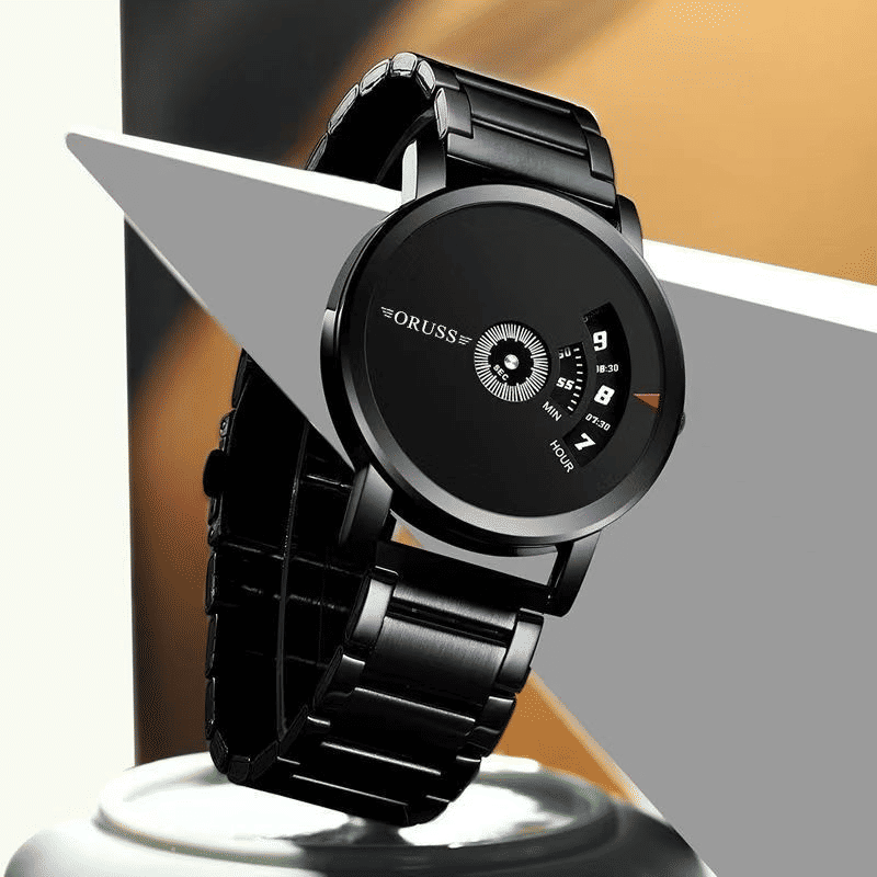ORUSS Men's Stainless Steel Strap Quartz Sports Watch Business Wristwatch