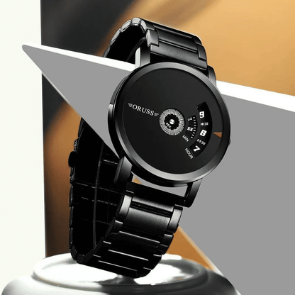 ORUSS Men's Stainless Steel Strap Quartz Sports Watch Business Wristwatch