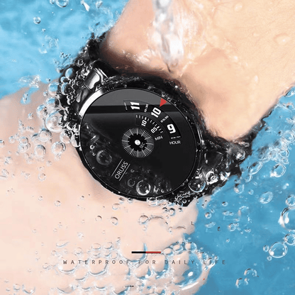 ORUSS Men's Stainless Steel Strap Quartz Sports Watch Business Wristwatch