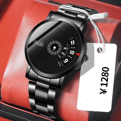 ORUSS Men's Stainless Steel Strap Quartz Sports Watch Business Wristwatch