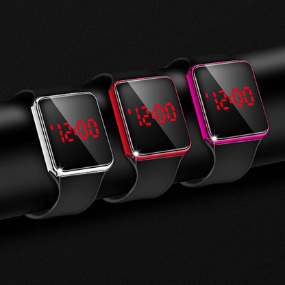 Fashion Square LED Digital Watch for Men & Women Luminous Electroplated Sports