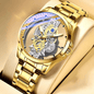 TIGERAO Luxury Automatic Mechanical Men's Watch, Transparent Hollow, Waterproof, Luminous