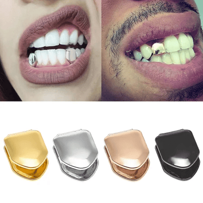 Trendy Hip Hop Rapper Gold Silver Grillz Caps Top Bottom Teeth Jewelry