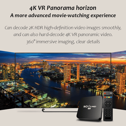 MXQpro RK3229 Android 10.1 4K Smart TV Box with Remote Control