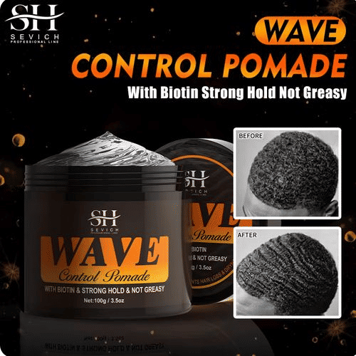 360 Wavy Frizz Control Gel: Strong Hold, Nourishing Scalp Pomade for Men