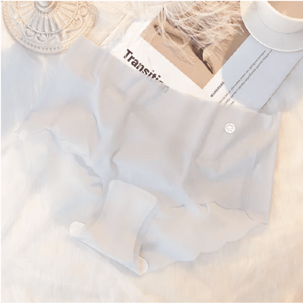 5-Pack Seamless Ice Silk Mid-Waist Panties for Women - Tummy Control & Hip Lift