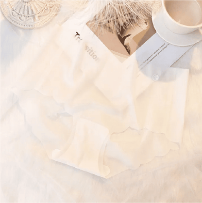 5-Pack Seamless Ice Silk Mid-Waist Panties for Women - Tummy Control & Hip Lift