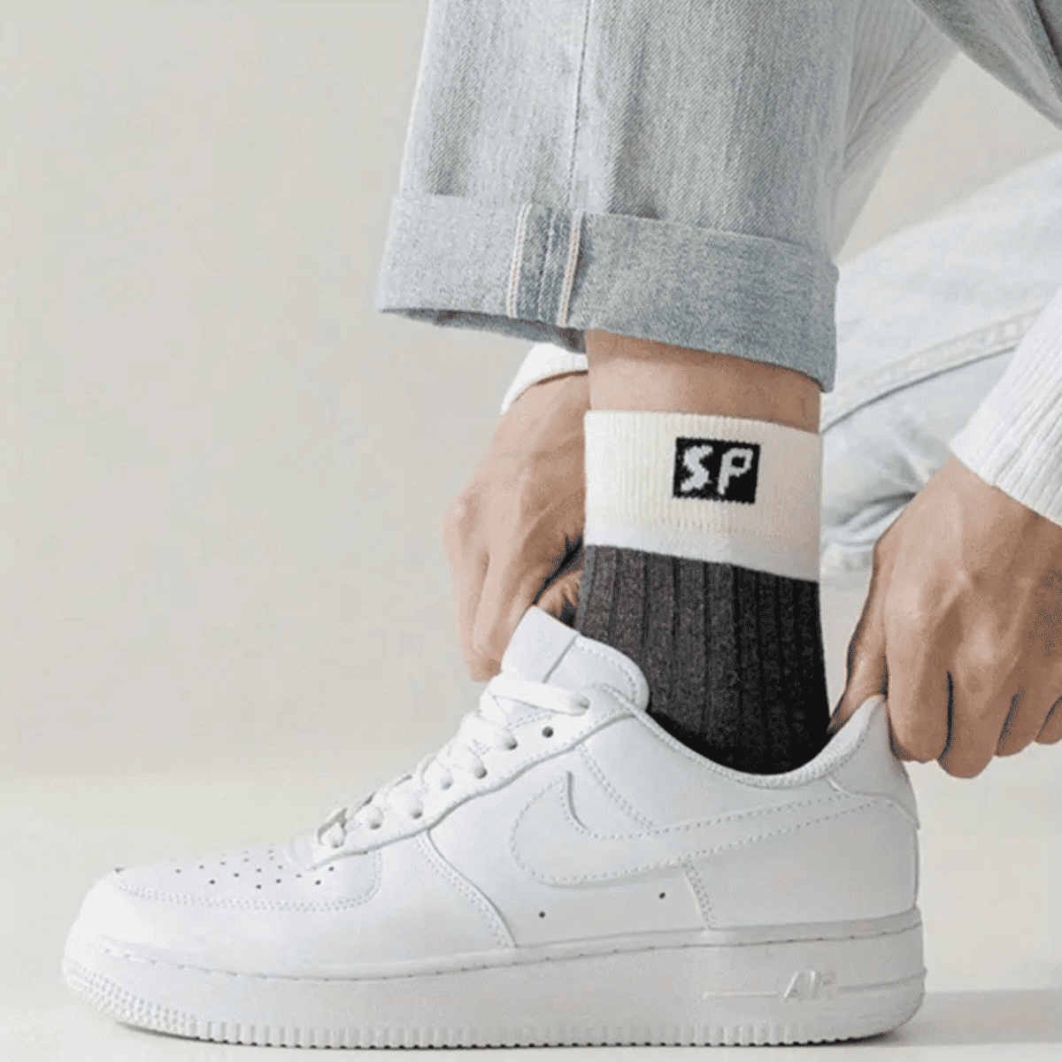 5 Pairs Men's Cotton Blend Medium Sports Socks for Autumn Winter Wear