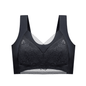 Plus Size Lace Ice Silk Bra: Wireless, Breathable, Gathering, Beauty Back Support