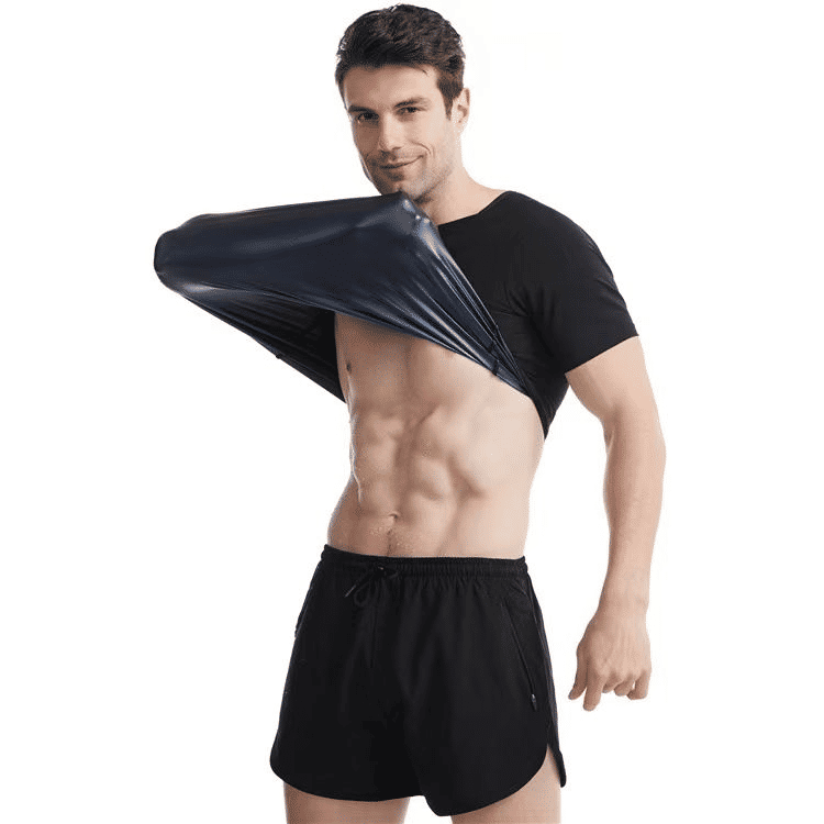 Men's Heat Trapping Sauna Sweat Compression Vest Body Shaper Waist Trainer for Gym