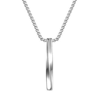 Stylish Titanium Steel Spiral Pendant Necklace for Men & Women, Hip-Hop Fashion