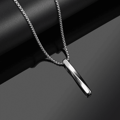 Modern Spiral Titanium Steel Pendant Necklace for Men & Women - Hip-Hop Fashion Jewelry