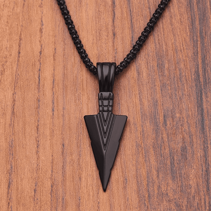 Men's Hip Hop Triangle Spearhead Pendant Necklace - Vintage Stainless Steel Arrow