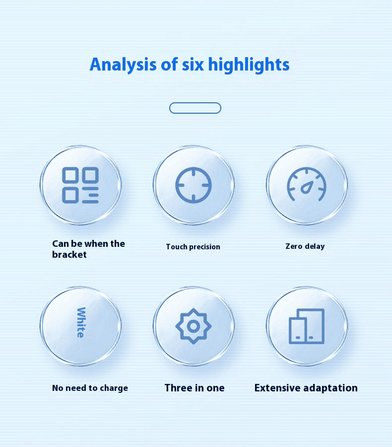 Multi-Function 3-in-1 Universal Capacitive Touch Screen Stylus Pen with Phone Holder