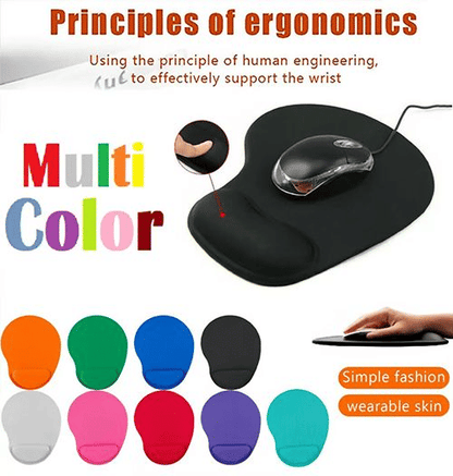 Ergonomic Memory Foam Wrist Rest Mouse Pad for Laptop and Desktop Comfort