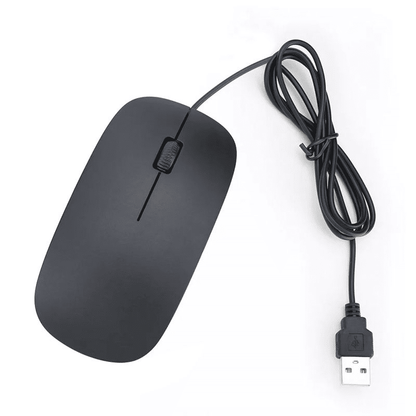Comfortable USB Wired Computer Mouse for Gaming, Office, Home, Notebook PC - Black