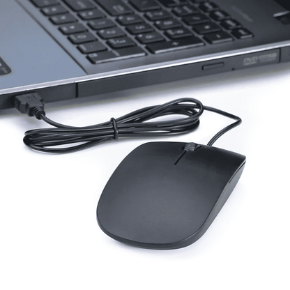 Comfortable USB Wired Computer Mouse for Gaming, Office, Home, Notebook PC - Black