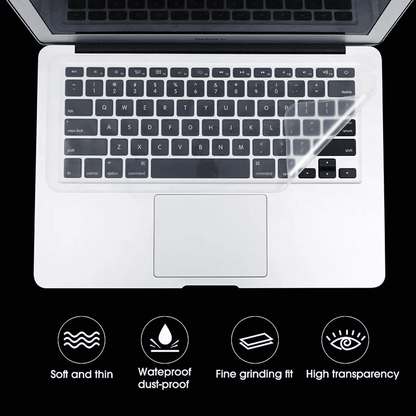 Universal Silicone Laptop Keyboard Protector Skin - Dustproof, Waterproof, Clear Film