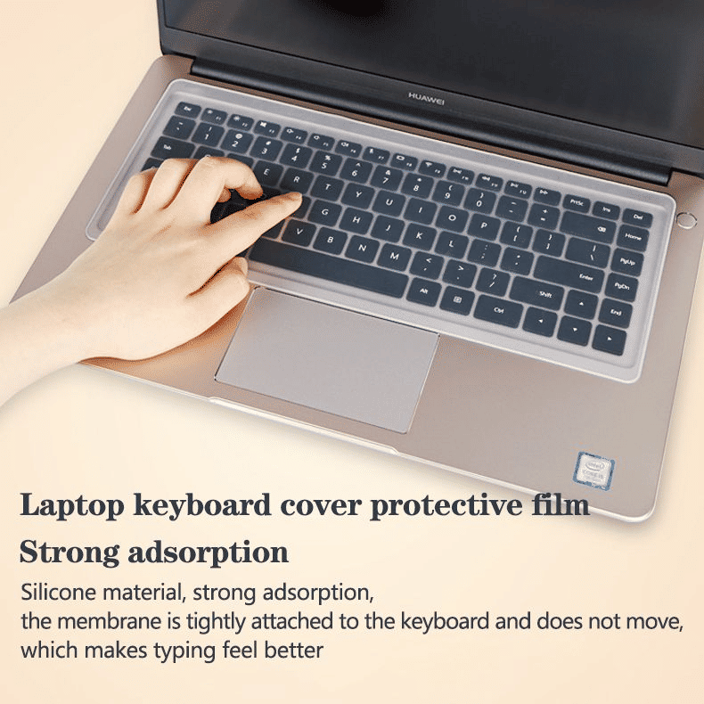 Universal Silicone Laptop Keyboard Protector Skin - Dustproof, Waterproof, Clear Film