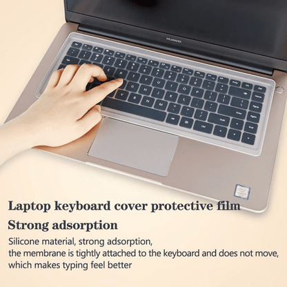 Universal Silicone Laptop Keyboard Protector Skin - Dustproof, Waterproof, Clear Film